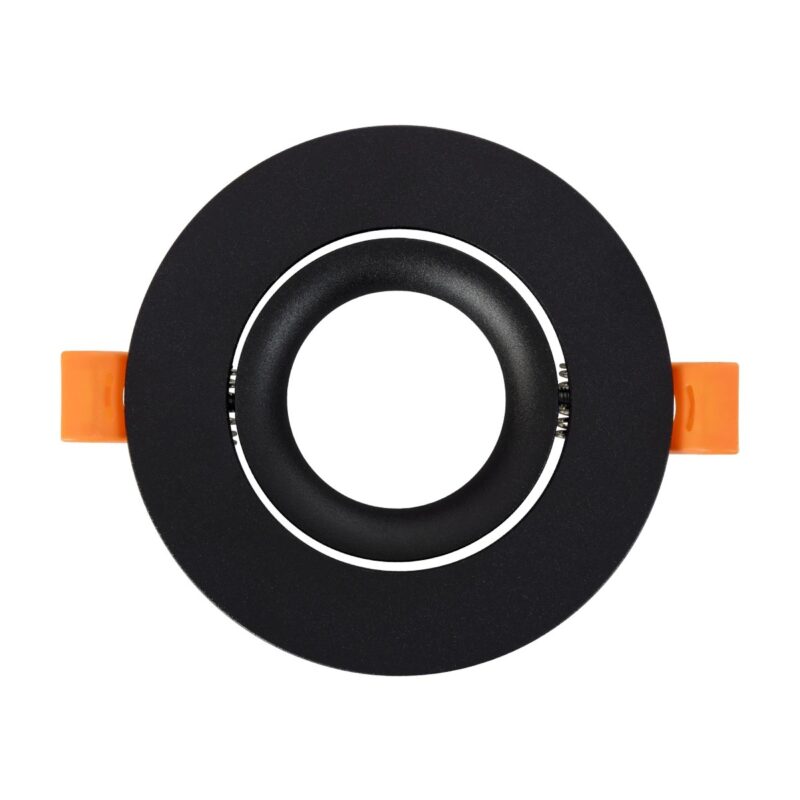 kelvo® OMEGA KLV-101-0036 Χωνευτό Κινούμενο Φωτιστικό Downlight Σποτ για Λάμπα MR16 με Ντουί GU10 AC 220-240V IP20 – Μαύρο Ματ – Μ10.5 x Π10.5 x Υ2.2cm / Q7.5cm