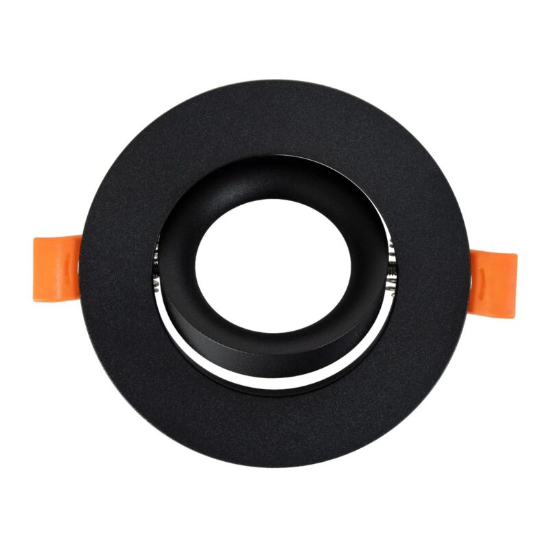 kelvo® OMEGA KLV-101-0036 Χωνευτό Κινούμενο Φωτιστικό Downlight Σποτ για Λάμπα MR16 με Ντουί GU10 AC 220-240V IP20 – Μαύρο Ματ – Μ10.5 x Π10.5 x Υ2.2cm / Q7.5cm