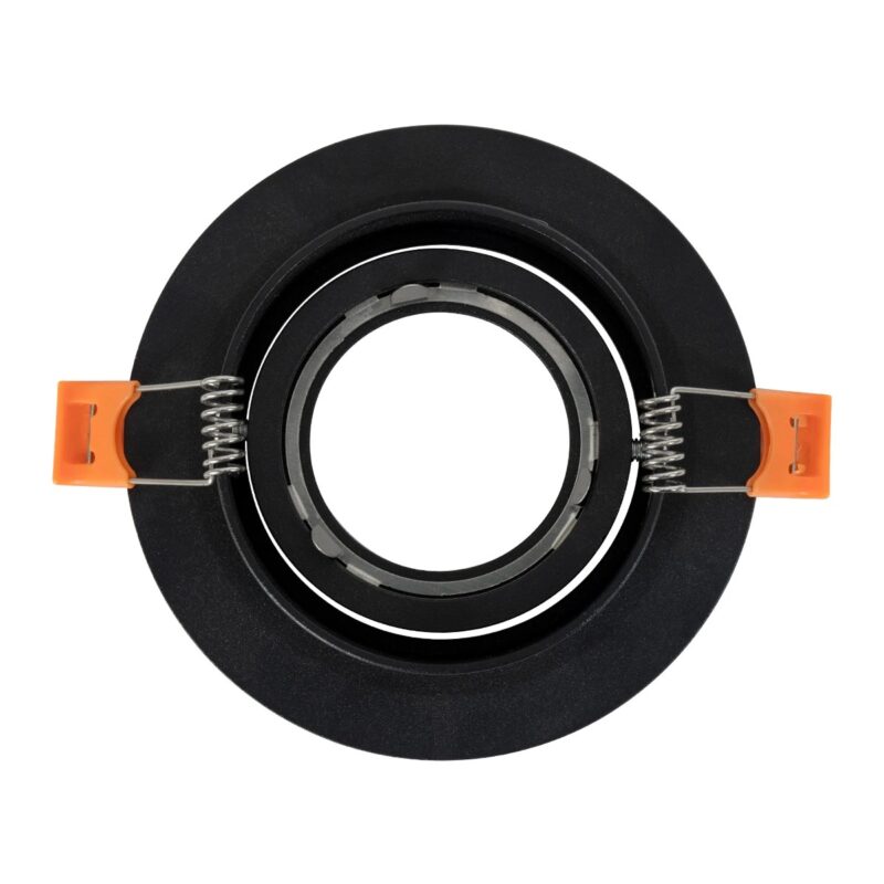 kelvo® OMEGA KLV-101-0036 Χωνευτό Κινούμενο Φωτιστικό Downlight Σποτ για Λάμπα MR16 με Ντουί GU10 AC 220-240V IP20 – Μαύρο Ματ – Μ10.5 x Π10.5 x Υ2.2cm / Q7.5cm