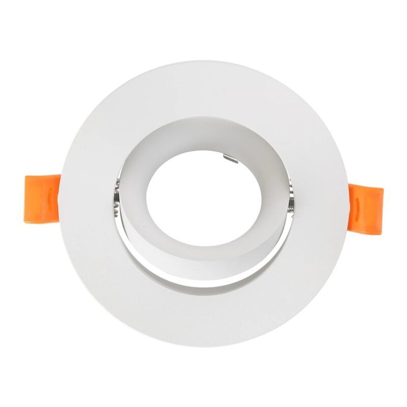 kelvo® OMEGA KLV-101-0037 Χωνευτό Κινούμενο Φωτιστικό Downlight Σποτ για Λάμπα MR16 με Ντουί GU10 AC 220-240V IP20 – Λευκό Ματ – Μ10.5 x Π10.5 x Υ2.2cm / Q7.5cm