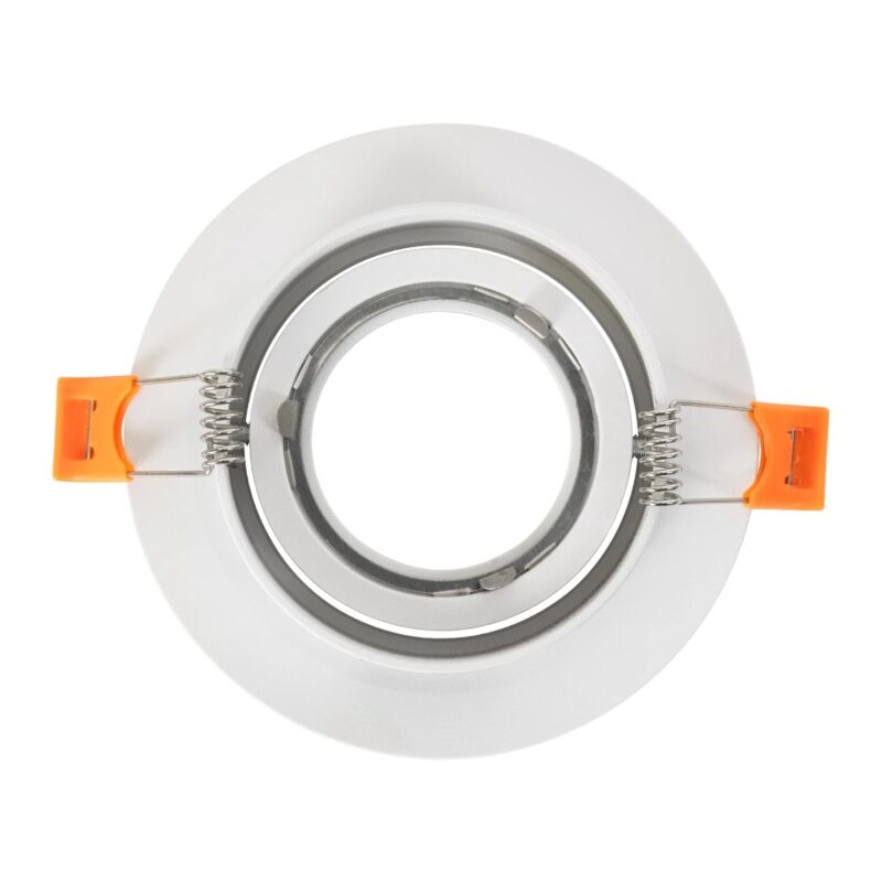 kelvo® OMEGA KLV-101-0037 Χωνευτό Κινούμενο Φωτιστικό Downlight Σποτ για Λάμπα MR16 με Ντουί GU10 AC 220-240V IP20 – Λευκό Ματ – Μ10.5 x Π10.5 x Υ2.2cm / Q7.5cm