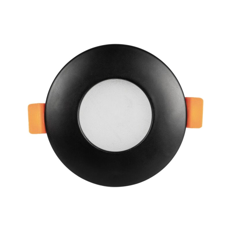 kelvo® KAPA KLV-101-0038 Χωνευτό Φωτιστικό Downlight Σποτ Μπάνιου για Λάμπα MR16 με Ντουί GU10 AC 220-240V Αδιάβροχο IP65 – Μαύρο Ματ – Μ8.5 x Π8.5 x Υ4.2cm / Q7.5cm