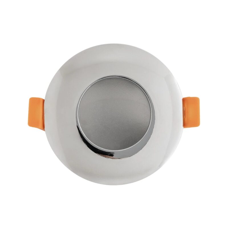 kelvo® KAPA KLV-101-0040 Χωνευτό Φωτιστικό Downlight Σποτ Μπάνιου για Λάμπα MR16 με Ντουί GU10 AC 220-240V Αδιάβροχο IP65 – Νίκελ Χρώμιο – Μ8.5 x Π8.5 x Υ4.2cm / Q7.5cm