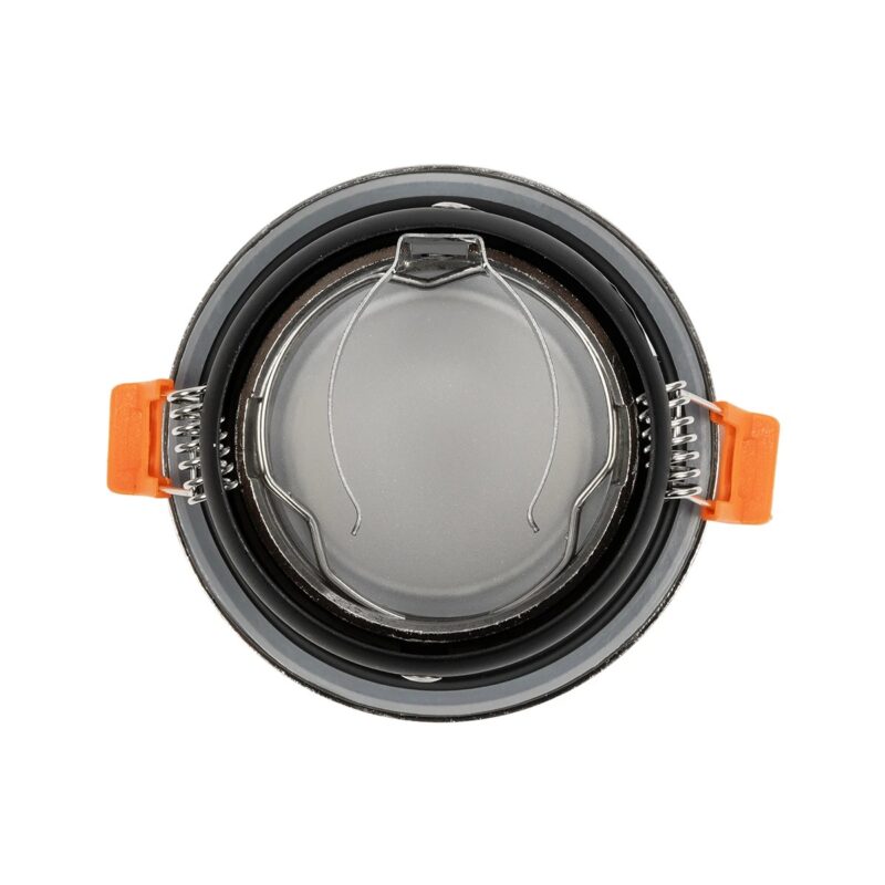 kelvo® SIGMA KLV-101-0043 Χωνευτό Φωτιστικό Downlight Σποτ Μπάνιου για Λάμπα MR16 με Ντουί GU10 AC 220-240V Αδιάβροχο IP65 – Νίκελ Βούρτσας – Μ8.5 x Π8.5 x Υ4.4cm / Q7.5cm