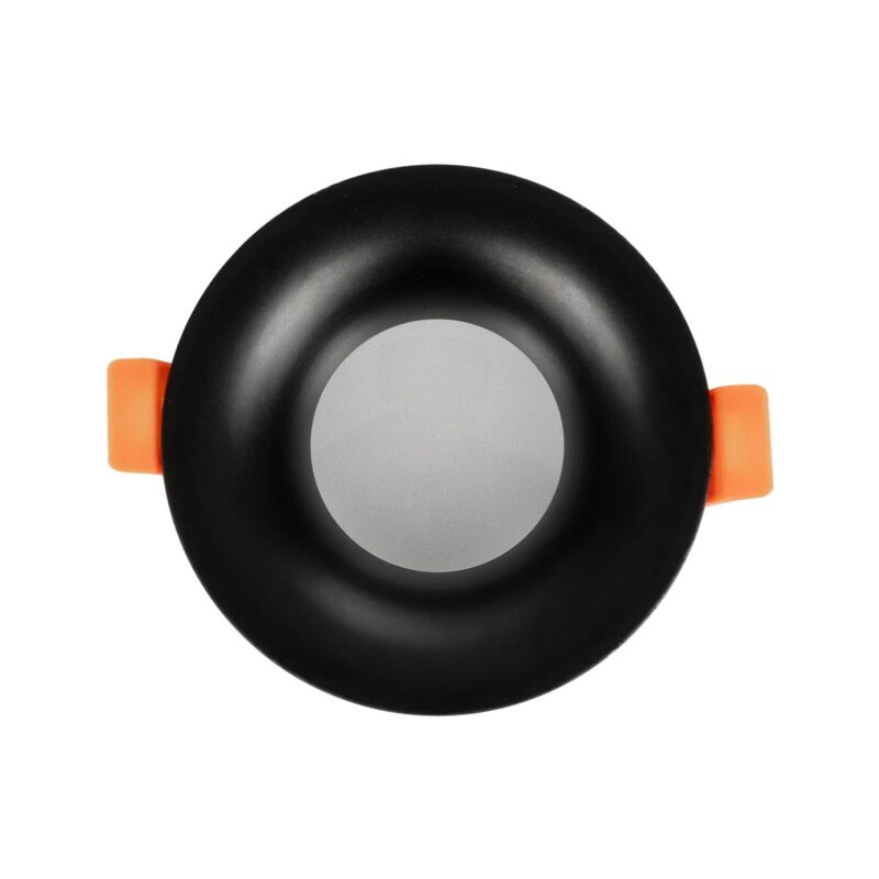 kelvo® LAMDA KLV-101-0044 Χωνευτό Φωτιστικό Downlight Σποτ Μπάνιου για Λάμπα MR16 με Ντουί GU10 AC 220-240V Αδιάβροχο IP65 – Μαύρο Ματ – Μ8.5 x Π8.5 x Υ3.5cm / Q7.5cm