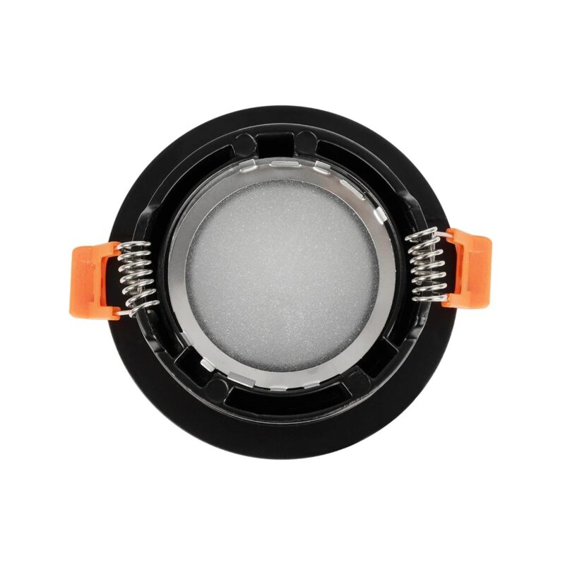 kelvo® LAMDA KLV-101-0044 Χωνευτό Φωτιστικό Downlight Σποτ Μπάνιου για Λάμπα MR16 με Ντουί GU10 AC 220-240V Αδιάβροχο IP65 – Μαύρο Ματ – Μ8.5 x Π8.5 x Υ3.5cm / Q7.5cm