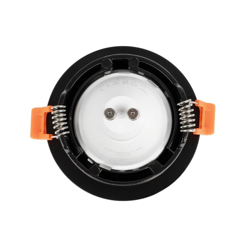 kelvo® LAMDA KLV-101-0044 Χωνευτό Φωτιστικό Downlight Σποτ Μπάνιου για Λάμπα MR16 με Ντουί GU10 AC 220-240V Αδιάβροχο IP65 – Μαύρο Ματ – Μ8.5 x Π8.5 x Υ3.5cm / Q7.5cm
