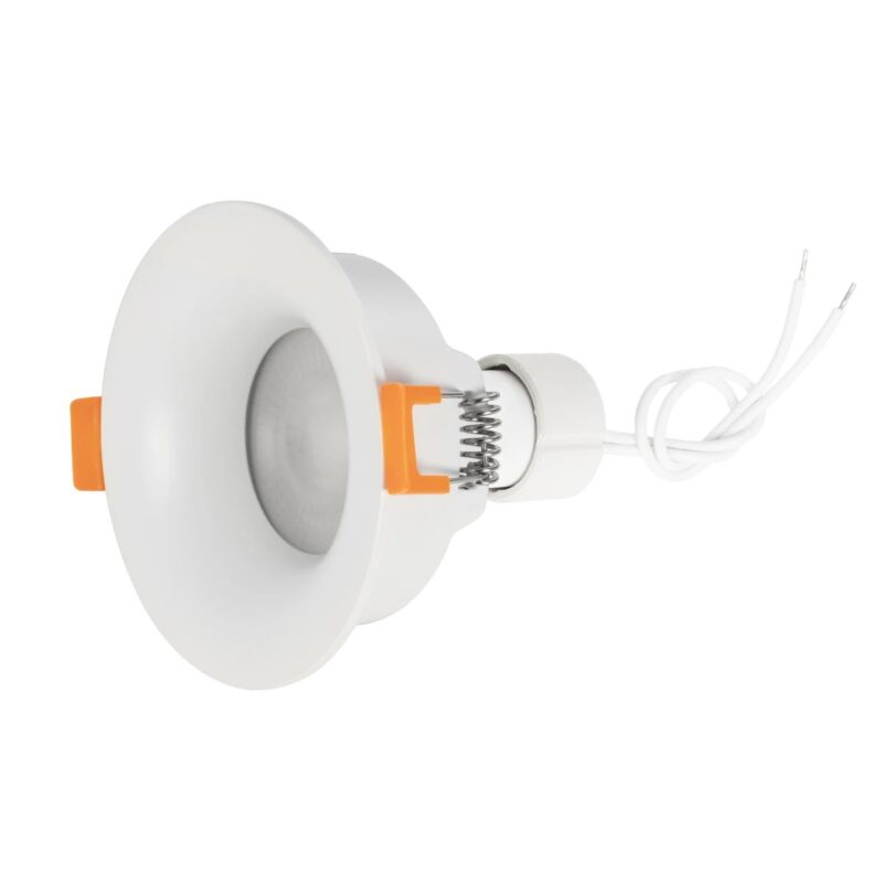 kelvo® LAMDA KLV-101-0045 Χωνευτό Φωτιστικό Downlight Σποτ Μπάνιου για Λάμπα MR16 με Ντουί GU10 AC 220-240V Αδιάβροχο IP65 – Λευκό Ματ – Μ8.5 x Π8.5 x Υ3.5cm / Q7.5cm