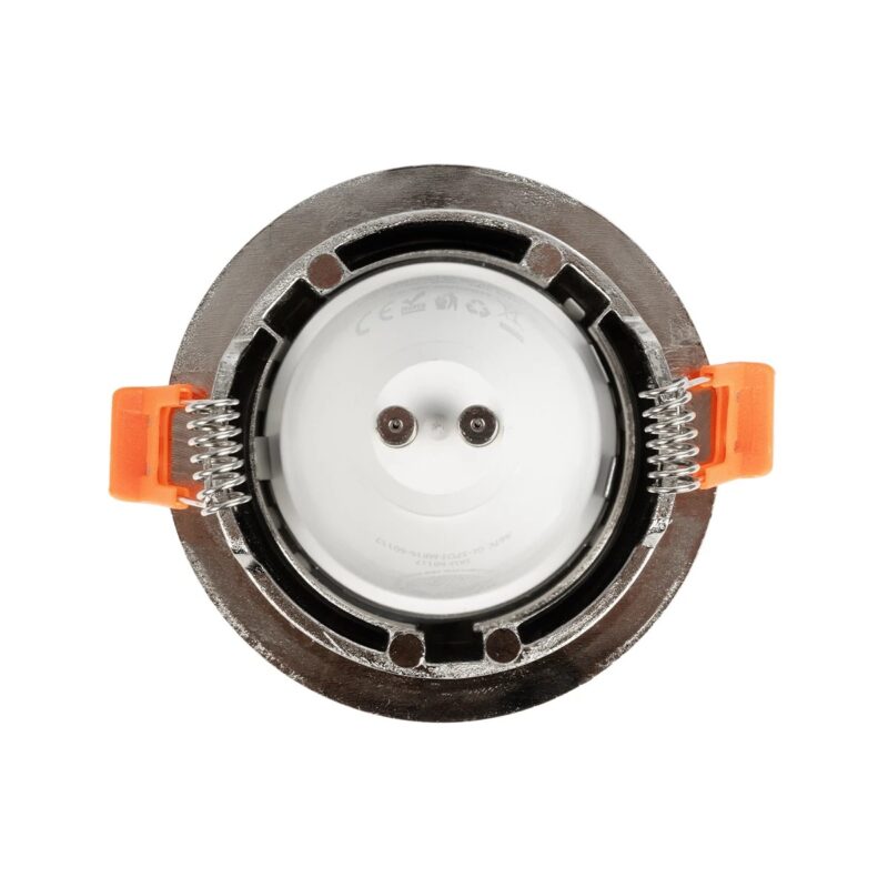 kelvo® LAMDA KLV-101-0046 Χωνευτό Φωτιστικό Downlight Σποτ Μπάνιου για Λάμπα MR16 με Ντουί GU10 AC 220-240V Αδιάβροχο IP65 – Νίκελ Βούρτσας – Μ8.5 x Π8.5 x Υ3.5cm / Q7.5cm