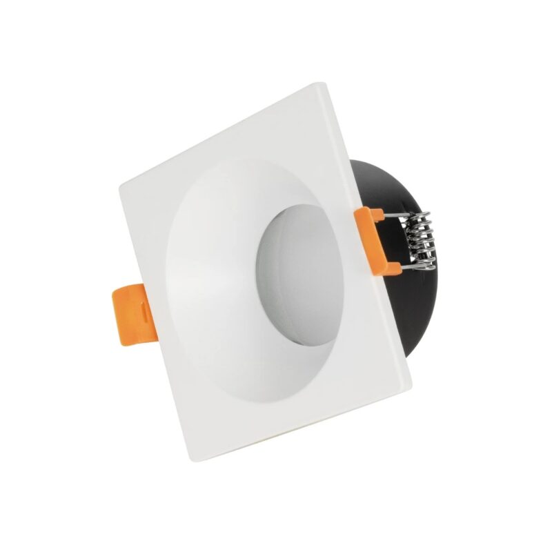 kelvo® EPSILON KLV-101-0048 Χωνευτό Φωτιστικό Downlight Σποτ Μπάνιου για Λάμπα MR16 με Ντουί GU10 AC 220-240V Αδιάβροχο IP65 – Λευκό Ματ – Μ8.5 x Π8.5 x Υ4.4cm / Q7.5cm x 7.5cm