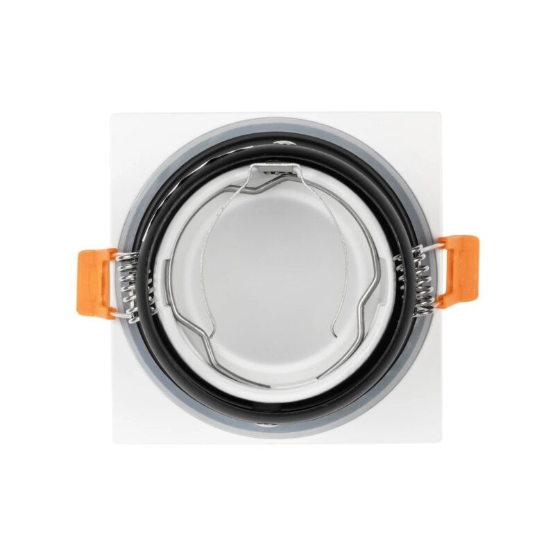 kelvo® EPSILON KLV-101-0048 Χωνευτό Φωτιστικό Downlight Σποτ Μπάνιου για Λάμπα MR16 με Ντουί GU10 AC 220-240V Αδιάβροχο IP65 – Λευκό Ματ – Μ8.5 x Π8.5 x Υ4.4cm / Q7.5cm x 7.5cm