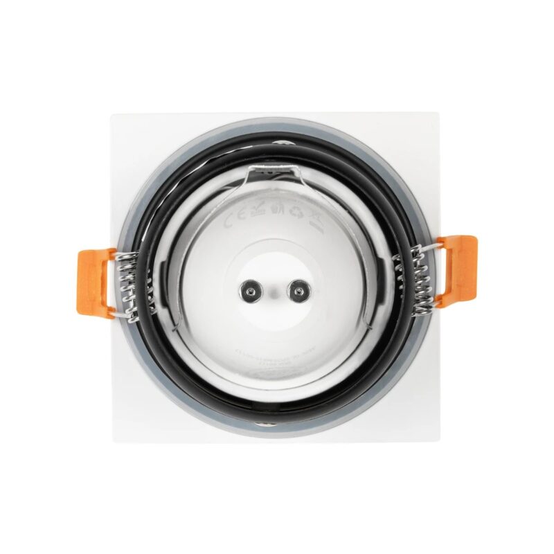 kelvo® EPSILON KLV-101-0048 Χωνευτό Φωτιστικό Downlight Σποτ Μπάνιου για Λάμπα MR16 με Ντουί GU10 AC 220-240V Αδιάβροχο IP65 – Λευκό Ματ – Μ8.5 x Π8.5 x Υ4.4cm / Q7.5cm x 7.5cm