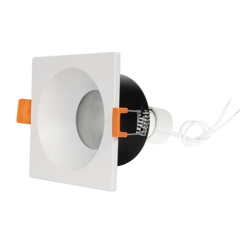 kelvo® EPSILON KLV-101-0048 Χωνευτό Φωτιστικό Downlight Σποτ Μπάνιου για Λάμπα MR16 με Ντουί GU10 AC 220-240V Αδιάβροχο IP65 – Λευκό Ματ – Μ8.5 x Π8.5 x Υ4.4cm / Q7.5cm x 7.5cm