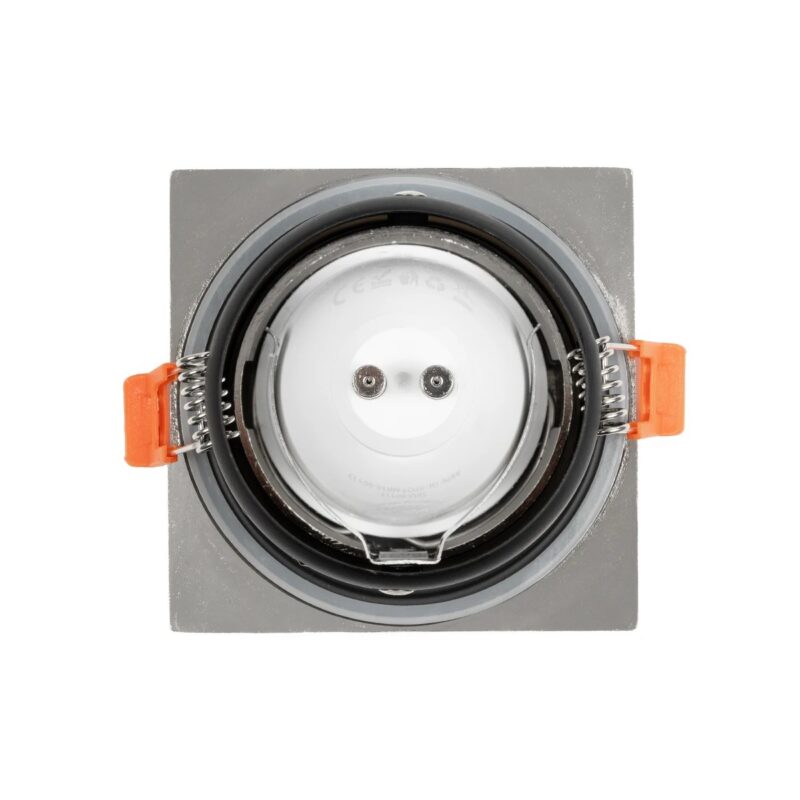 kelvo® EPSILON KLV-101-0049 Χωνευτό Φωτιστικό Downlight Σποτ Μπάνιου για Λάμπα MR16 με Ντουί GU10 AC 220-240V Αδιάβροχο IP65 – Νίκελ Βούρτσας – Μ8.5 x Π8.5 x Υ4.4cm / Q7.5cm x 7.5cm