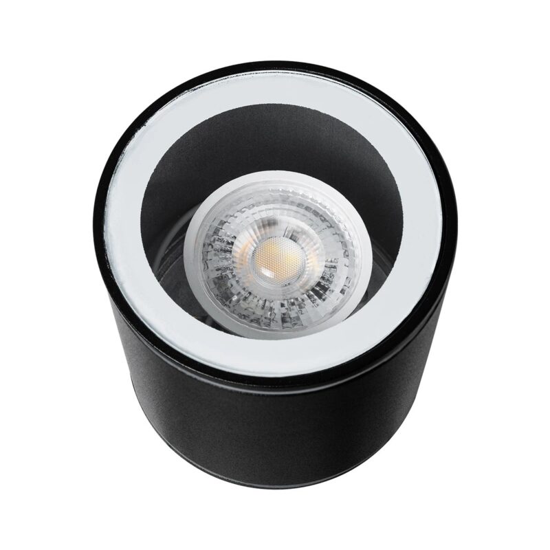 kelvo® MARETTI KLV-101-0055 Φωτιστικό Downlight Σποτ για Λάμπα MR16 με Ντουί GU10 AC 220-240V Αδιάβροχο IP65 – Μαύρο Ματ – Μ9 x Π9 x Υ9cm