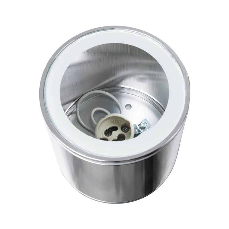 kelvo® MARETTI KLV-101-0057 Φωτιστικό Downlight Σποτ για Λάμπα MR16 με Ντουί GU10 AC 220-240V Αδιάβροχο IP65 – Νίκελ Χρώμιο – Μ9 x Π9 x Υ9cm