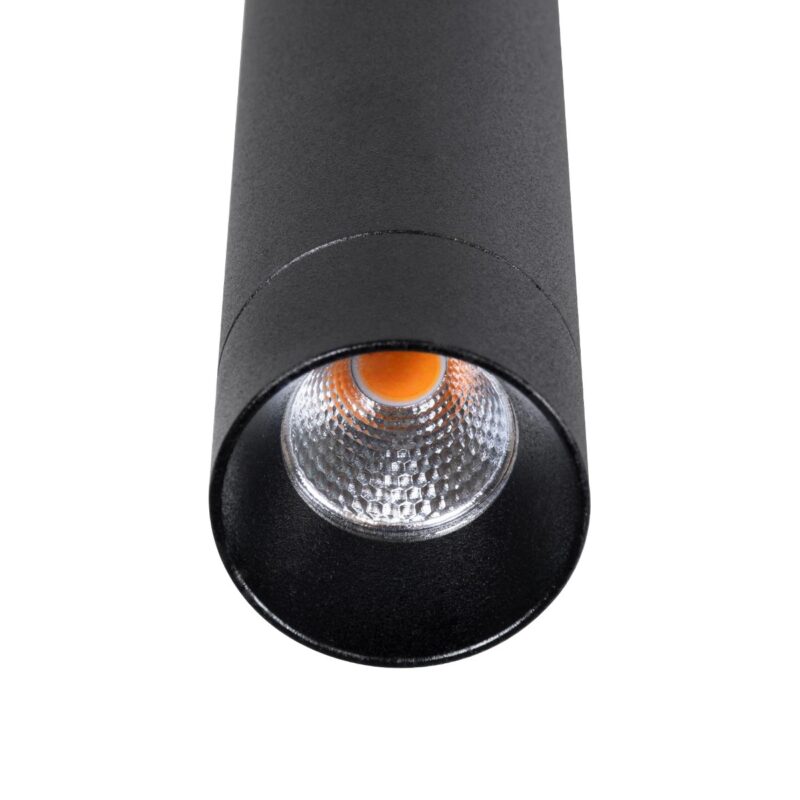 kelvo® CANAL KLV-101-0073 Κρεμαστό Φωτιστικό Οροφής LED 7W 700lm 36° AC 220-240V IP20 Θερμό Λευκό 2700K – Bridgelux COB Chip & TÜV SÜD Driver – Μαύρο Ματ – Μ4 x Π4 x Υ80cm – 5 Χρόνια Εγγύηση