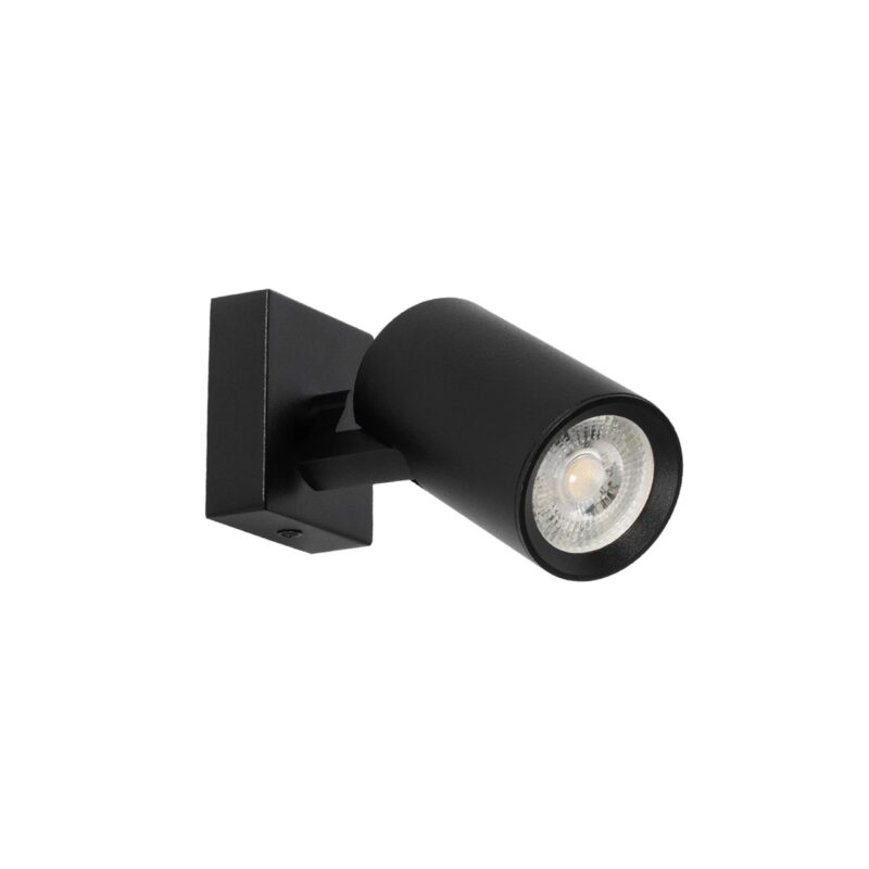 kelvo® SPOTA KLV-101-0134-V2 Κινούμενο Φωτιστικό Σποτ Τοίχου για Λάμπα MR16 με Ντουί GU10 AC 220-240V IP20 – Μαύρο Ματ – Μ7 x Π6 x Υ14cm