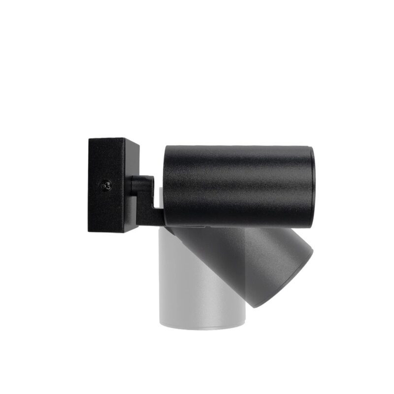 kelvo® SPOTA KLV-101-0134-V2 Κινούμενο Φωτιστικό Σποτ Τοίχου για Λάμπα MR16 με Ντουί GU10 AC 220-240V IP20 – Μαύρο Ματ – Μ7 x Π6 x Υ14cm