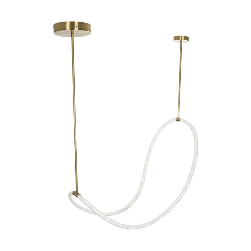 kelvo® GLOW KLV-101-0156 Κρεμαστό Φωτιστικό Οροφής LED 34W 3400lm 360° AC 220-240V IP20 Ρυθμιζόμενο Λευκό CCT με Χειριστήριο από 2700K έως 6000K Dimmable – Lumileds SMD Chip – Χρυσό Πλατίνα – Μ20 x Π35 x Υ120cm – 3 Χρόνια Εγγύηση