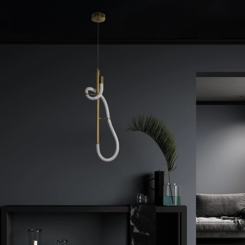 kelvo® GLOW KLV-101-0159 Κρεμαστό Φωτιστικό Οροφής LED 24W 2400lm 360° AC 220-240V IP20 Ρυθμιζόμενο Λευκό CCT με On/Off 2700K/4500K/6000K – Lumileds SMD Chip – Χρυσό Πλατίνα – Μ24 x Π10 x Υ62cm – 3 Χρόνια Εγγύηση