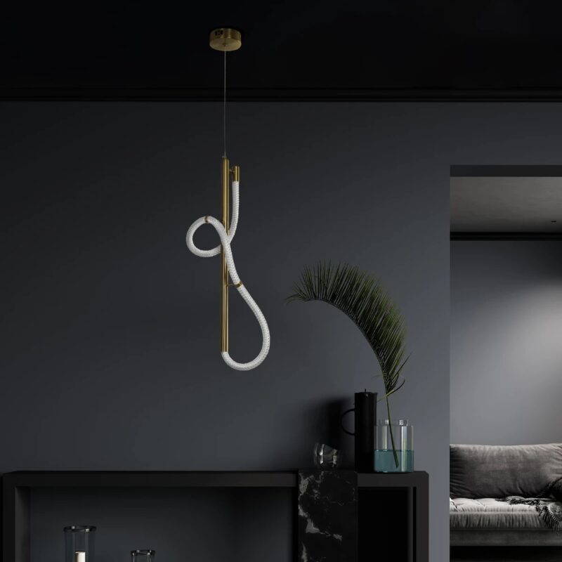 kelvo® GLOW KLV-101-0160 Κρεμαστό Φωτιστικό Οροφής LED 24W 2400lm 360° AC 220-240V IP20 Ρυθμιζόμενο Λευκό CCT με On/Off 2700K/4500K/6000K – Lumileds SMD Chip – Χρυσό Πλατίνα – Μ30 x Π17 x Υ66cm – 3 Χρόνια Εγγύηση