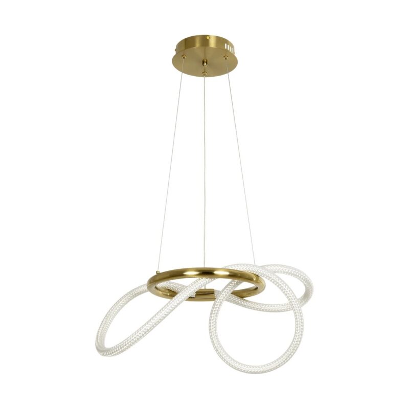 kelvo® GLOW KLV-101-0161 Κρεμαστό Φωτιστικό Οροφής LED 30W 3000lm 360° AC 220-240V IP20 Ρυθμιζόμενο Λευκό CCT με Χειριστήριο από 2700K έως 6000K Dimmable – Lumileds SMD Chip – Χρυσό Πλατίνα – Μ40 x Π40 x Υ30cm – 3 Χρόνια Εγγύηση