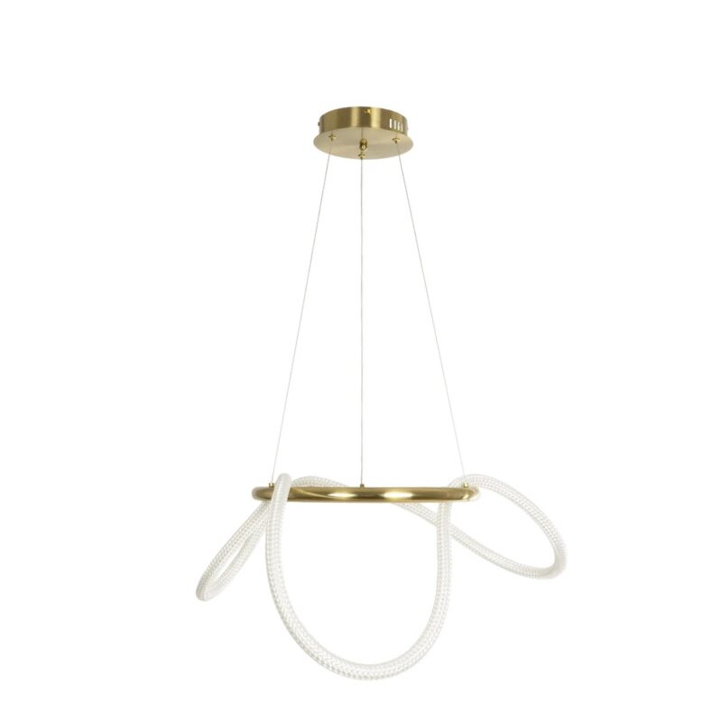 kelvo® GLOW KLV-101-0162 Κρεμαστό Φωτιστικό Οροφής LED 36W 3600lm 360° AC 220-240V IP20 Ρυθμιζόμενο Λευκό CCT με Χειριστήριο από 2700K έως 6000K Dimmable – Lumileds SMD Chip – Χρυσό Πλατίνα – Μ70 x Π70 x Υ40cm – 3 Χρόνια Εγγύηση