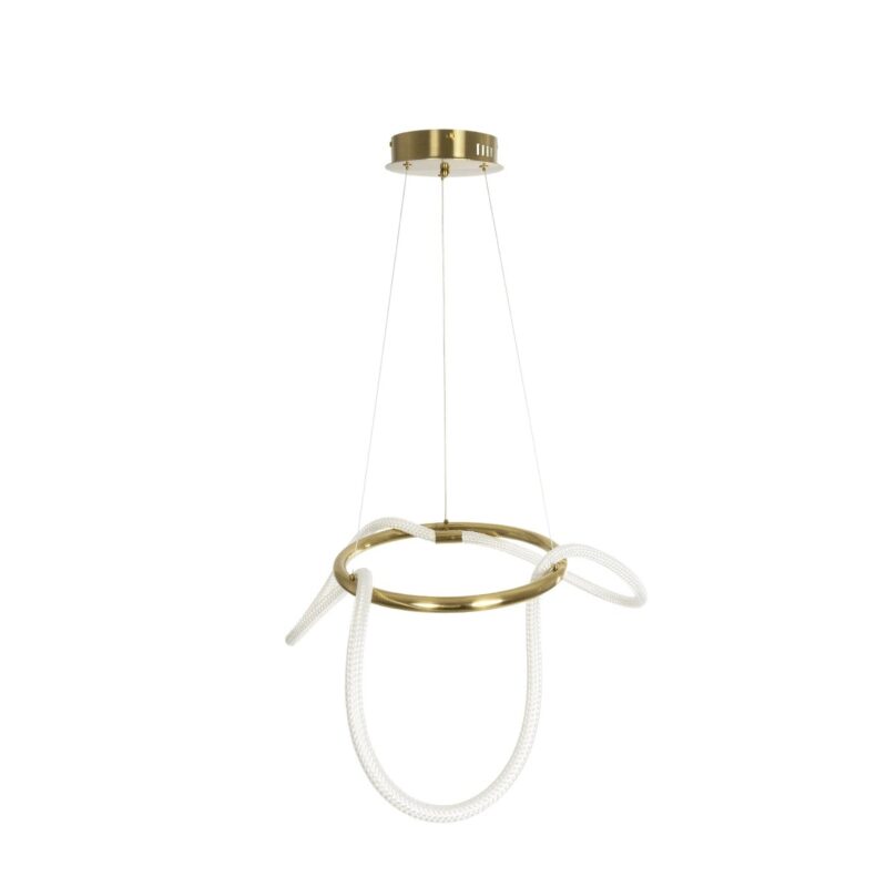 kelvo® GLOW KLV-101-0162 Κρεμαστό Φωτιστικό Οροφής LED 36W 3600lm 360° AC 220-240V IP20 Ρυθμιζόμενο Λευκό CCT με Χειριστήριο από 2700K έως 6000K Dimmable – Lumileds SMD Chip – Χρυσό Πλατίνα – Μ70 x Π70 x Υ40cm – 3 Χρόνια Εγγύηση