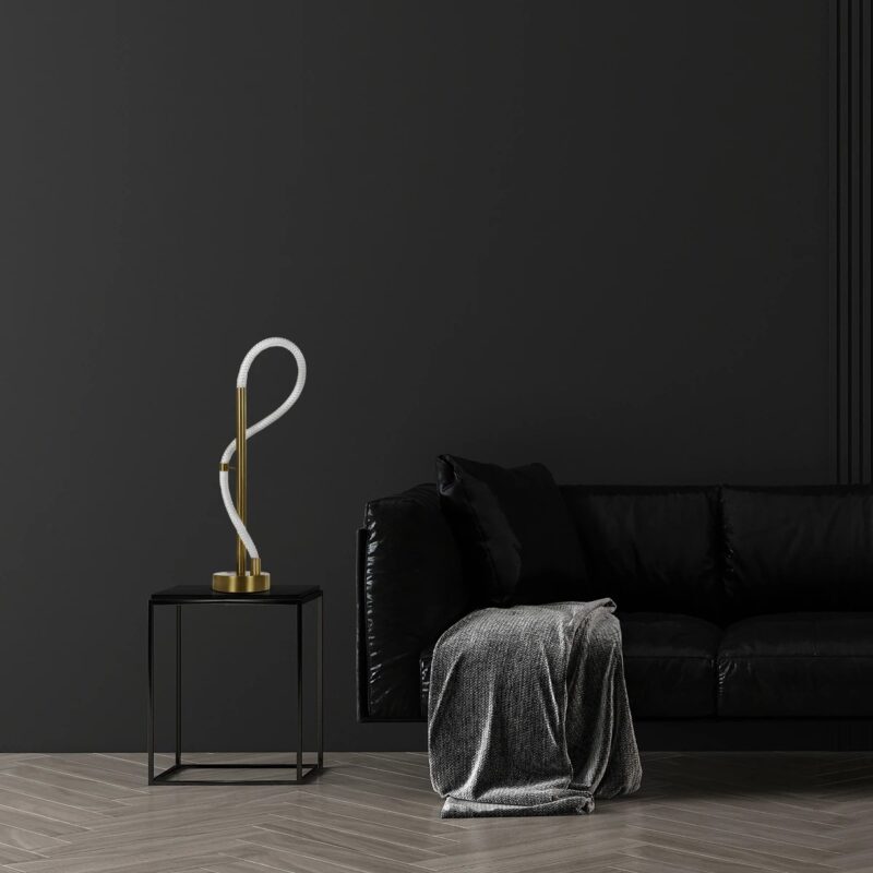 kelvo® GLOW KLV-101-0172 Επιτραπέζιο Φωτιστικό Πορτατίφ LED 18W 1800lm 360° AC 220-240V IP20 Ρυθμιζόμενο Λευκό CCT με Αφή 2700K/4500K/6000K Dimmable – Lumileds SMD Chip – Χρυσό Πλατίνα – Μ30 x Π30 x Υ60cm – 3 Χρόνια Εγγύηση