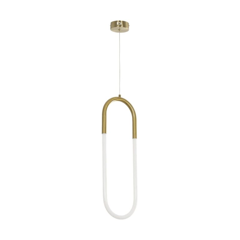 kelvo® GLOW KLV-101-0176 Κρεμαστό Φωτιστικό Οροφής LED 18W 1800lm 360° AC 220-240V IP20 Ρυθμιζόμενο Λευκό CCT με On/Off 2700K/4500K/6000K – Lumileds SMD Chip – Χρυσό Πλατίνα – Μ20 x Π2.5 x Υ60cm – 3 Χρόνια Εγγύηση