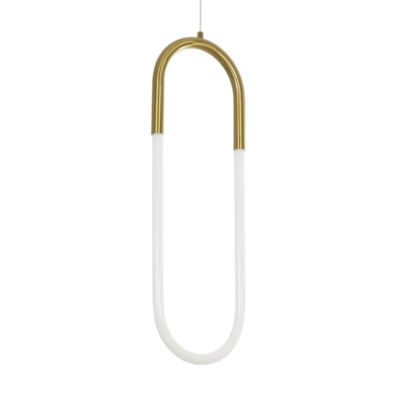 kelvo® GLOW KLV-101-0176 Κρεμαστό Φωτιστικό Οροφής LED 18W 1800lm 360° AC 220-240V IP20 Ρυθμιζόμενο Λευκό CCT με On/Off 2700K/4500K/6000K – Lumileds SMD Chip – Χρυσό Πλατίνα – Μ20 x Π2.5 x Υ60cm – 3 Χρόνια Εγγύηση
