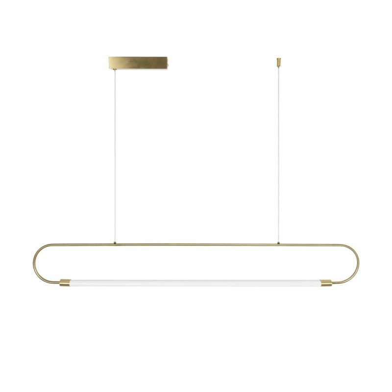 kelvo® GLOW KLV-101-0177 Κρεμαστό Φωτιστικό Οροφής LED 15W 1500lm 360° AC 220-240V IP20 Ρυθμιζόμενο Λευκό CCT με Χειριστήριο από 2700K έως 6000K Dimmable – Lumileds SMD Chip – Χρυσό Πλατίνα – Μ120 x Π3 x Υ17cm – 3 Χρόνια Εγγύηση