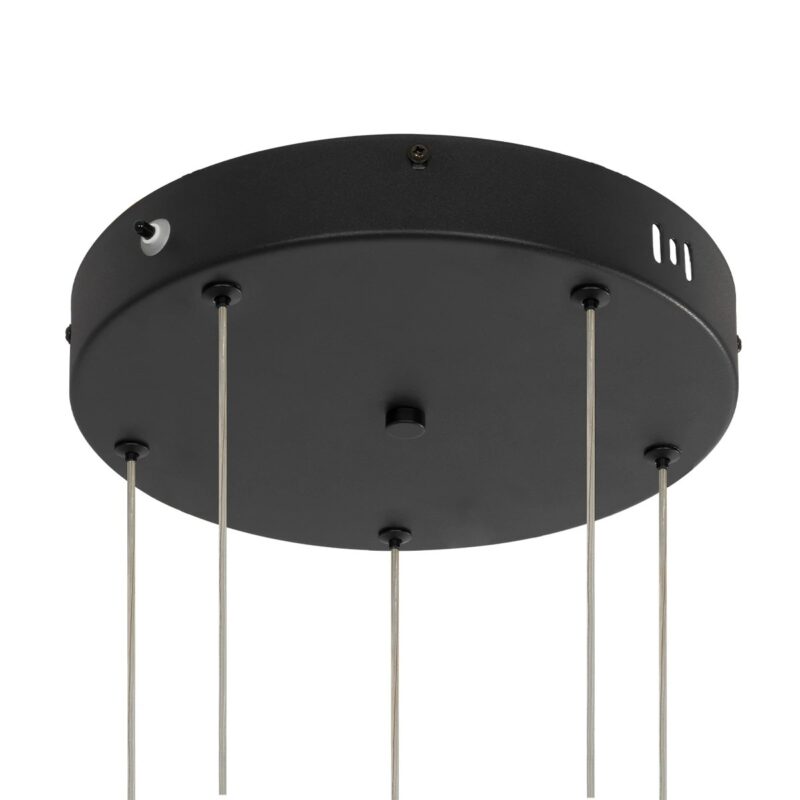 kelvo® LEXAGON KLV-101-0179 Κρεμαστό Φωτιστικό Οροφής LED 120W 12000lm 200° AC 220-240V IP20 Ρυθμιζόμενο Λευκό CCT με Χειριστήριο από 2700K έως 6000K Dimmable – Lumileds SMD Chip – Μαύρο Ματ – Μ110 x Π90 x Υ110cm – 3 Χρόνια Εγγύηση