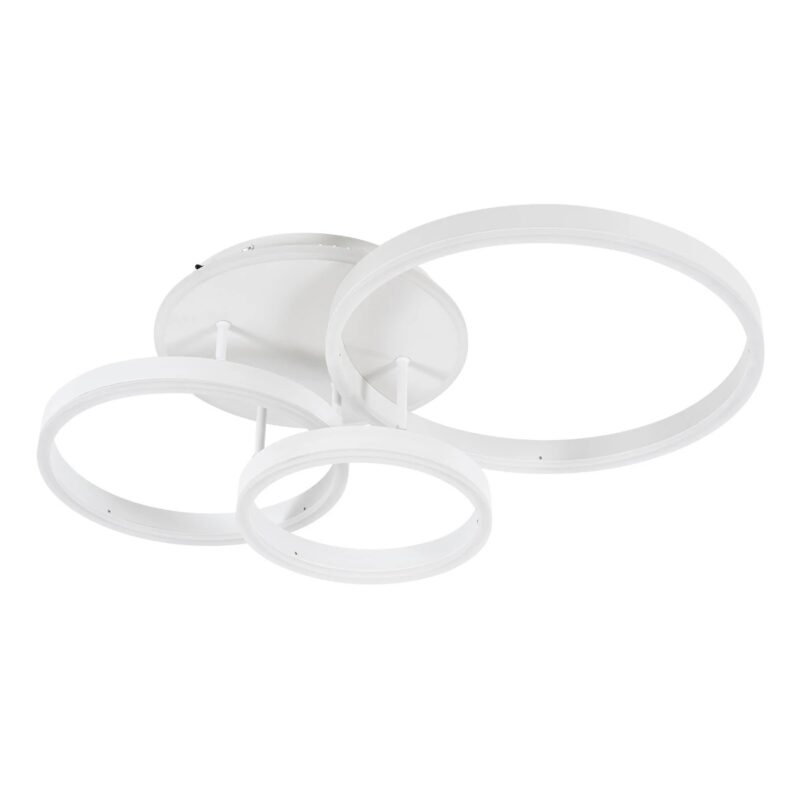kelvo® VENOM KLV-101-0185 Φωτιστικό Οροφής LED 100W 10000lm 360° AC 220-240V IP20 Ρυθμιζόμενο Λευκό CCT με Χειριστήριο από 2700K έως 6000K Dimmable – Lumileds SMD Chip – Λευκό Ματ – Μ70 x Π40 x Υ16cm – 3 Χρόνια Εγγύηση
