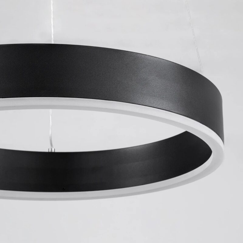 kelvo® VENOM KLV-101-0187 Κρεμαστό Φωτιστικό Οροφής LED 45W 4500lm 120° AC 220-240V IP20 Ρυθμιζόμενο Λευκό CCT με Χειριστήριο από 2700K έως 6000K Dimmable – Lumileds SMD Chip – Μαύρο Ματ – Μ60 x Π60 x Υ6.5cm – 3 Χρόνια Εγγύηση