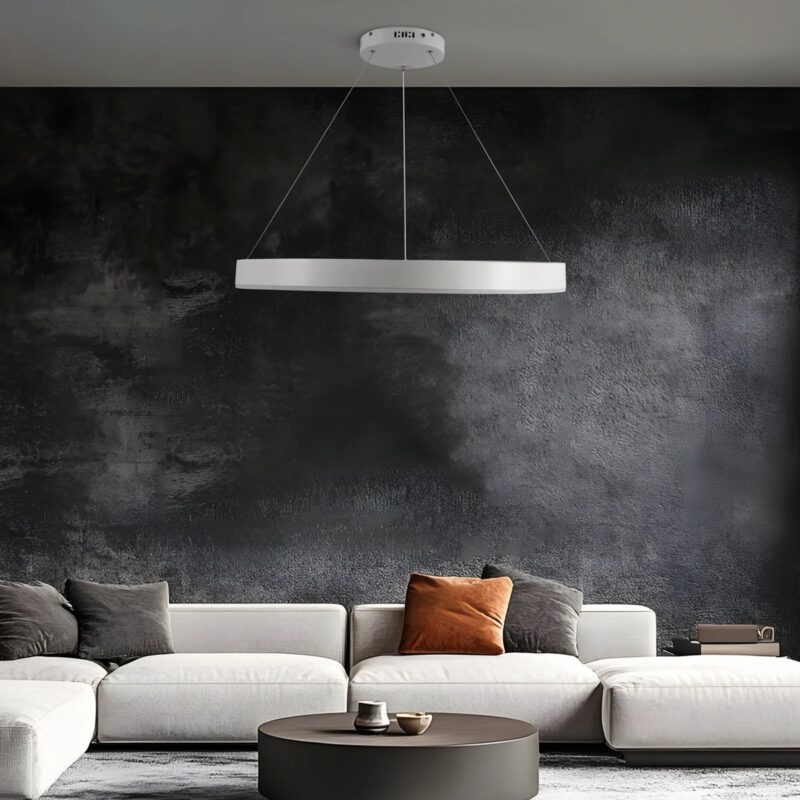 kelvo® VENOM KLV-101-0191 Κρεμαστό Φωτιστικό Οροφής LED 67W 6700lm 120° AC 220-240V IP20 Ρυθμιζόμενο Λευκό CCT με Χειριστήριο από 2700K έως 6000K Dimmable – Lumileds SMD Chip – Λευκό Ματ – Μ80 x Π80 x Υ6.5cm – 3 Χρόνια Εγγύηση