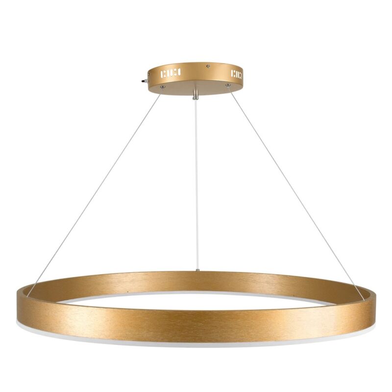 kelvo® VENOM KLV-101-0192 Κρεμαστό Φωτιστικό Οροφής LED 67W 6700lm 120° AC 220-240V IP20 Ρυθμιζόμενο Λευκό CCT με Χειριστήριο από 2700K έως 6000K Dimmable – Lumileds SMD Chip – Χρυσό Πλατίνα – Μ80 x Π80 x Υ6.5cm – 3 Χρόνια Εγγύηση