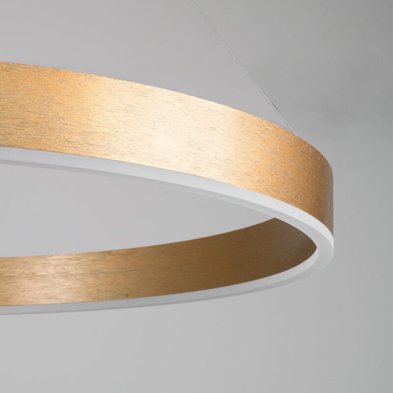 kelvo® VENOM KLV-101-0192 Κρεμαστό Φωτιστικό Οροφής LED 67W 6700lm 120° AC 220-240V IP20 Ρυθμιζόμενο Λευκό CCT με Χειριστήριο από 2700K έως 6000K Dimmable – Lumileds SMD Chip – Χρυσό Πλατίνα – Μ80 x Π80 x Υ6.5cm – 3 Χρόνια Εγγύηση
