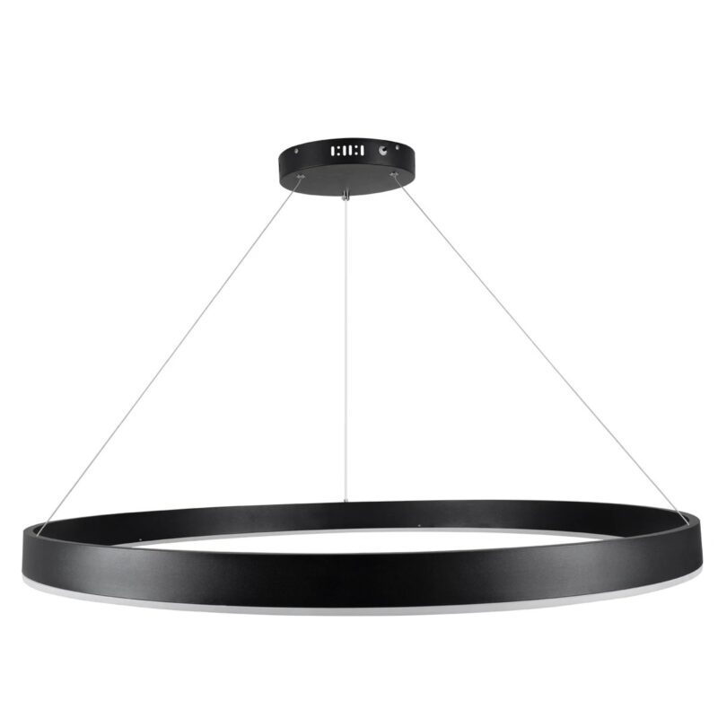 kelvo® VENOM KLV-101-0193 Κρεμαστό Φωτιστικό Οροφής LED 75W 7500lm 120° AC 220-240V IP20 Ρυθμιζόμενο Λευκό CCT με Χειριστήριο από 2700K έως 6000K Dimmable – Lumileds SMD Chip – Μαύρο Ματ – Μ100 x Π100 x Υ6.5cm – 3 Χρόνια Εγγύηση