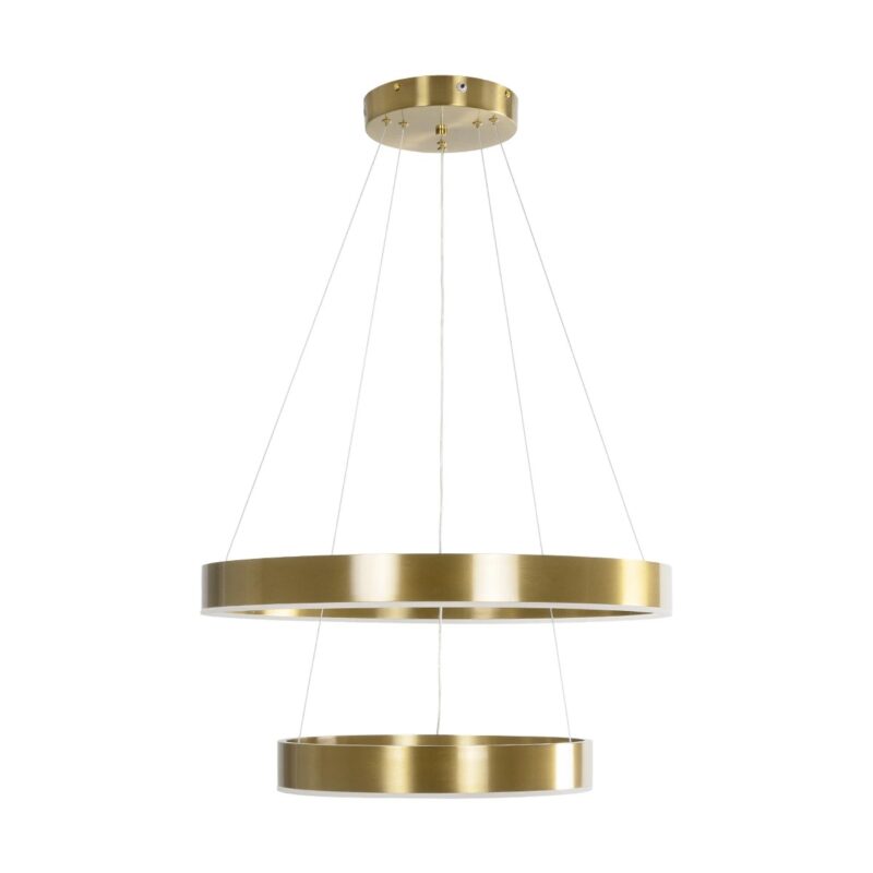 kelvo® VENOM KLV-101-0198 Κρεμαστό Φωτιστικό Οροφής LED 75W 7500lm 120° AC 220-240V IP20 Ρυθμιζόμενο Λευκό CCT με Χειριστήριο από 2700K έως 6000K Dimmable – Lumileds SMD Chip – Χρυσό Πλατίνα – Μ60 x Π60 x Υ40cm – 3 Χρόνια Εγγύηση