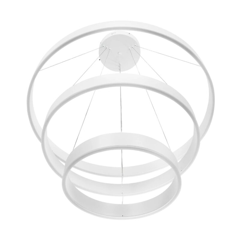 kelvo® VENOM KLV-101-0200 Κρεμαστό Φωτιστικό Οροφής LED 120W 12000lm 120° AC 220-240V IP20 Ρυθμιζόμενο Λευκό CCT με Χειριστήριο από 2700K έως 6000K Dimmable – Lumileds SMD Chip – Λευκό Ματ – Μ80 x Π80 x Υ80cm – 3 Χρόνια Εγγύηση