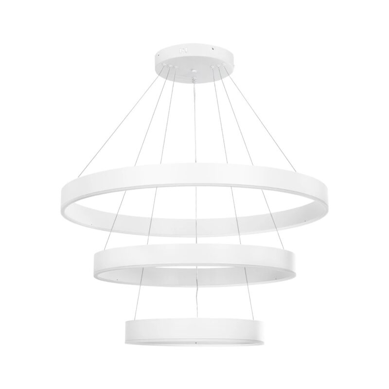 kelvo® VENOM KLV-101-0200-V2 Κρεμαστό Φωτιστικό Οροφής LED 120W 12000lm 120° AC 220-240V IP20 Ρυθμιζόμενο Λευκό CCT με Χειριστήριο από 2700K έως 6000K Dimmable – Lumileds SMD Chip – Λευκό Ματ – Μ80 x Π80 x Υ80cm – 3 Χρόνια Εγγύηση