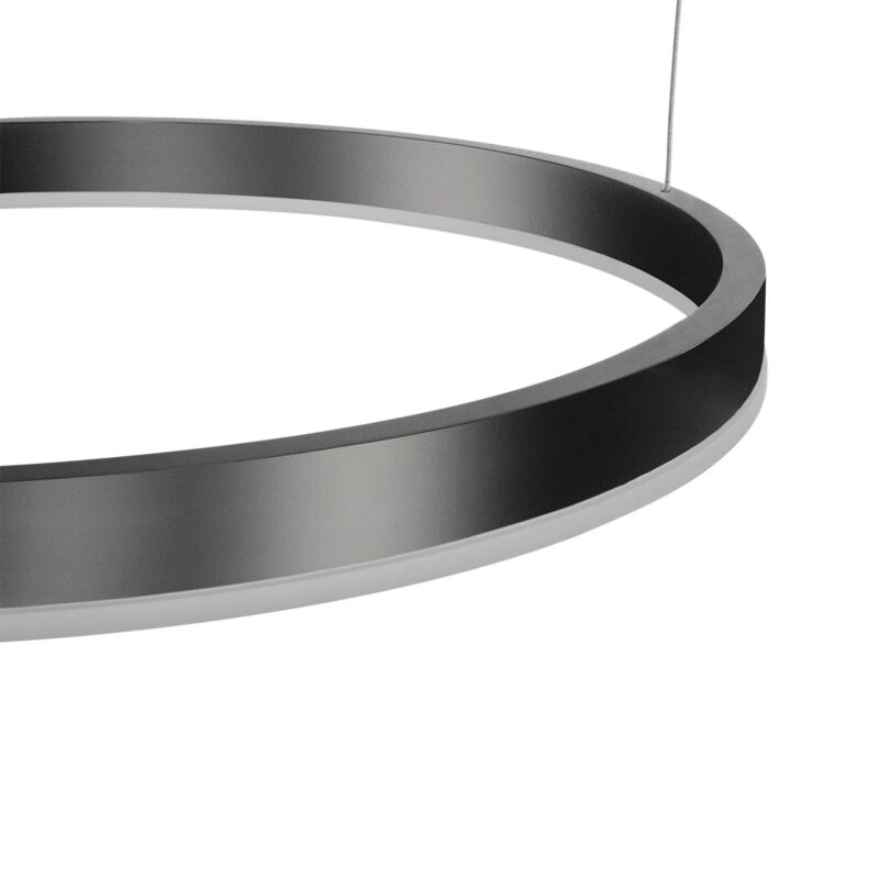kelvo® VENOM KLV-101-0202 Κρεμαστό Φωτιστικό Οροφής LED 150W 15000lm 120° AC 220-240V IP20 Ρυθμιζόμενο Λευκό CCT με Χειριστήριο από 2700K έως 6000K Dimmable – Lumileds SMD Chip – Μαύρο Ματ – Μ150 x Π90 x Υ60cm – 3 Χρόνια Εγγύηση