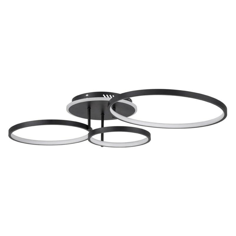 kelvo® NEMESIS KLV-101-0205 Φωτιστικό Οροφής LED 98W 9800lm 360° AC 220-240V IP20 Ρυθμιζόμενο Λευκό CCT με Χειριστήριο από 2700K έως 6000K Dimmable – Lumileds SMD Chip – Μαύρο Ματ – Μ89 x Π60 x Υ19cm – 3 Χρόνια Εγγύηση