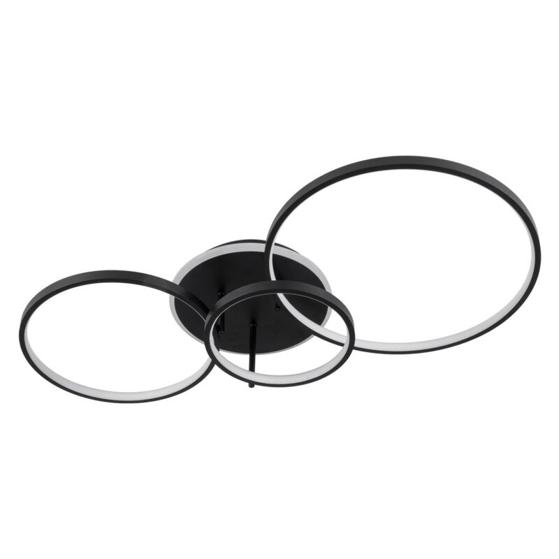 kelvo® NEMESIS KLV-101-0205 Φωτιστικό Οροφής LED 98W 9800lm 360° AC 220-240V IP20 Ρυθμιζόμενο Λευκό CCT με Χειριστήριο από 2700K έως 6000K Dimmable – Lumileds SMD Chip – Μαύρο Ματ – Μ89 x Π60 x Υ19cm – 3 Χρόνια Εγγύηση