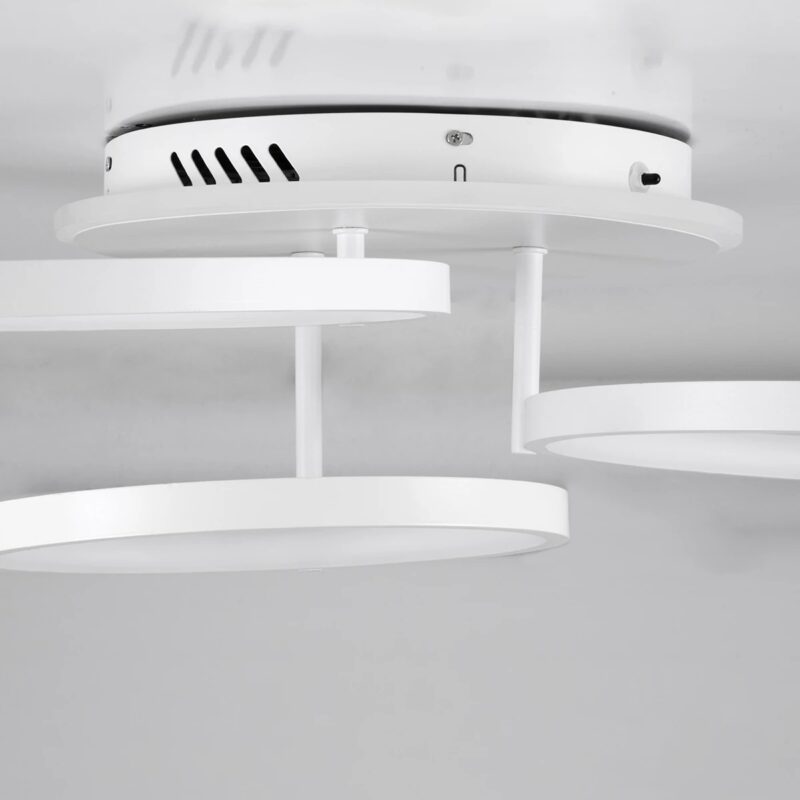 kelvo® NEMESIS KLV-101-0206 Φωτιστικό Οροφής LED 98W 9800lm 360° AC 220-240V IP20 Ρυθμιζόμενο Λευκό CCT με Χειριστήριο από 2700K έως 6000K Dimmable – Lumileds SMD Chip – Λευκό Ματ – Μ89 x Π60 x Υ19cm – 3 Χρόνια Εγγύηση