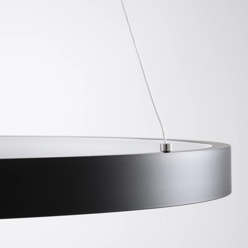 kelvo® NEMESIS KLV-101-0208 Κρεμαστό Φωτιστικό Οροφής LED 45W 4500lm 180° AC 220-240V IP20 Ρυθμιζόμενο Λευκό CCT με Χειριστήριο από 2700K έως 6000K Dimmable – Lumileds SMD Chip – Μαύρο Ματ – Μ60 x Π60 x Υ4cm – 3 Χρόνια Εγγύηση