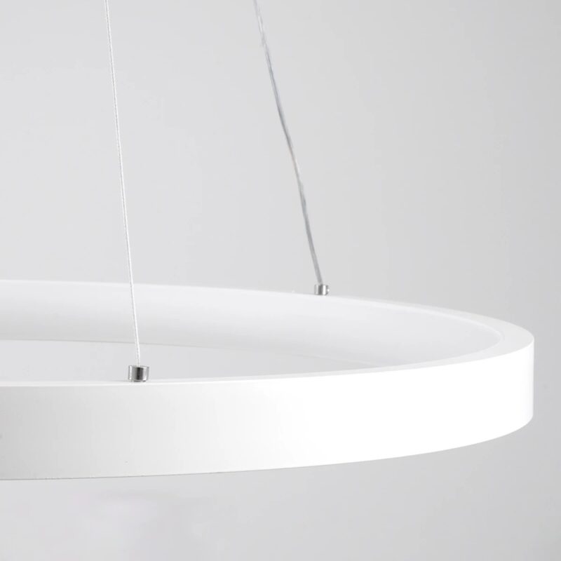 kelvo® NEMESIS KLV-101-0209 Κρεμαστό Φωτιστικό Οροφής LED 45W 4500lm 180° AC 220-240V IP20 Ρυθμιζόμενο Λευκό CCT με Χειριστήριο από 2700K έως 6000K Dimmable – Lumileds SMD Chip – Λευκό Ματ – Μ60 x Π60 x Υ4cm – 3 Χρόνια Εγγύηση