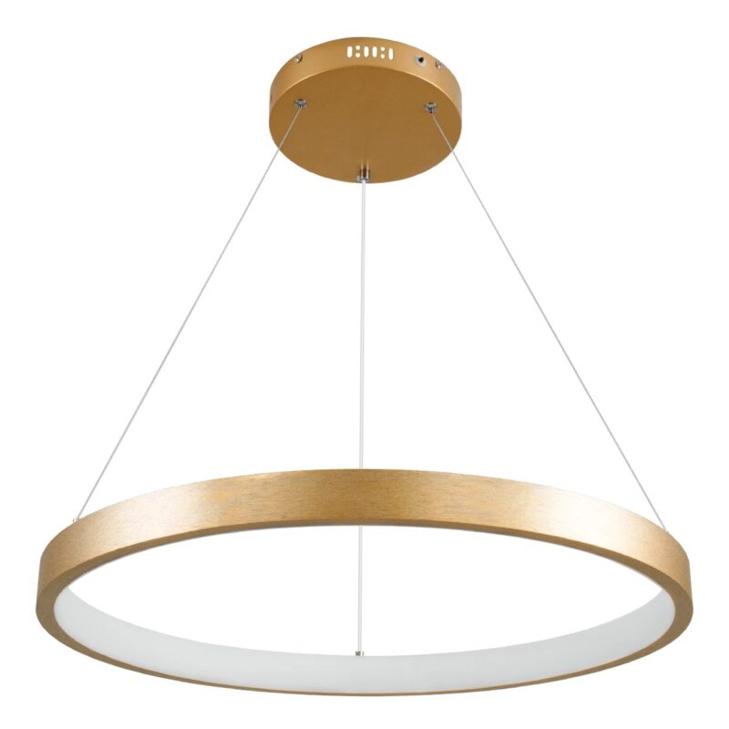 kelvo® NEMESIS KLV-101-0210 Κρεμαστό Φωτιστικό Οροφής LED 45W 4500lm 180° AC 220-240V IP20 Ρυθμιζόμενο Λευκό CCT με Χειριστήριο από 2700K έως 6000K Dimmable – Lumileds SMD Chip – Χρυσό Πλατίνα – Μ60 x Π60 x Υ4cm – 3 Χρόνια Εγγύηση